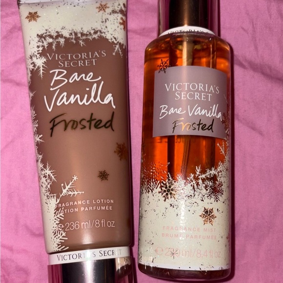 Victoria’s Secret bare vanilla frosted lotion and body spray
DISCONTINUED - Picture 1 of 1